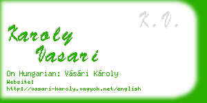 karoly vasari business card
